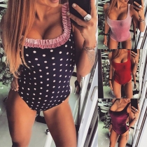 Sexy Low-cut Round Neck Sleeveless Bodysuit