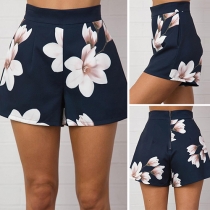 Fashion High Waist Printed Shorts