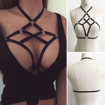 Sexig Halter BH i enfärgad och ihålig design