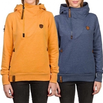 Fashion Solid Color Long Sleeve Slim Fit Hoodie