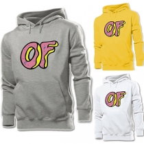 Simple Style Letters Printed Long Sleeve Hoodie