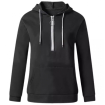 Enkel stil långärmad slim fit huvtröja i enfärgad nyans