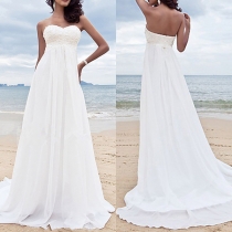 Sexy Strapless High Waist Floor-length Evening Dress