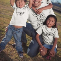 Fashion Pizza Printed Short Sleeve Round Neck Parent-child T-shirt