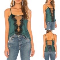Sexy See-through Gauze Spliced Cami Top 