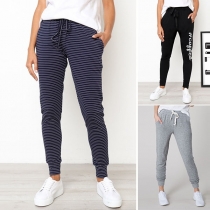 Fashion Drawstring Waist Relaxed-fit Harlan Pants