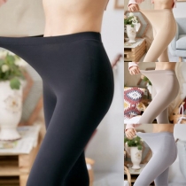 Fashion Solid Color High Waist Stretch Stockings
