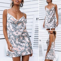 Sexy Backless Leopard Printed Sling Dress
