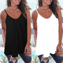 Sexy Backless Gauze Spliced Cami Top 