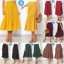 Fashion High Waist Printed Skirt