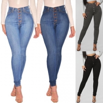 Fashion High Waist Slim Fit Jeans