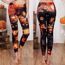 Chic Style High Waist Printed Leggings