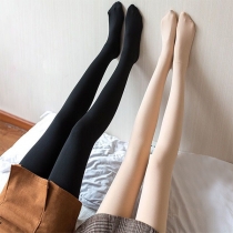 Fashion High Waist Plush Lining Stretch Stockings Pantyhose