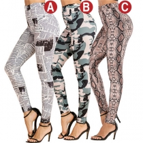 Fashion High Waist Printed Stretch Leggings