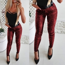 Fashion High Waist Slim Fit Bow-knot Pants