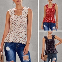 Fresh Style Sleeveless Printed Top