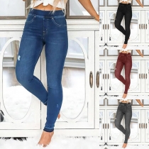 Fashion High Waist Slim Fit Stretch Jeans