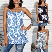 Sexy Backless Printed Sling Top