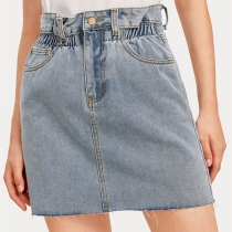 Fashion High Waist Slim Fit Denim Skirt