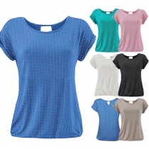 Simple Style Short Sleeve Round Neck Printed T-shirt