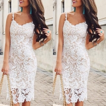 Sexy Backless V-neck Slim Fit Sling Dress
