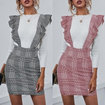 Fashion High Waist Slim Fit Suspender Skirt Overalls