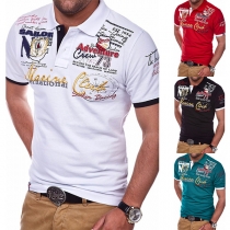 Casual Style kortärmad V-ringad herr T-shirt