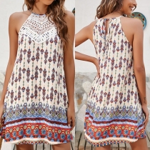 Bohemian Style Printed Sling Dress