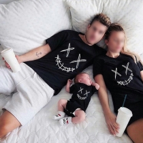 Fritidsstil Kortärmad rundhalsad T-shirt från förälder-barn