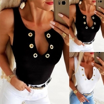 Snygg kedja med V-ringad Slim Fit Linne