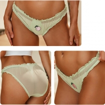 Sexy Low-waist Stringy Selvedge Fruit Pattern Briefs