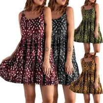 Casual Flora Printed Sling Dress
