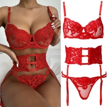 Sexy Lace Three-piece Lingerie Set