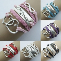 One Direction Love Pendant Armband with Layered Candy Colors