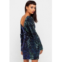 Bling Sexy V-neckline Overall Sequin Party Bodycon Dress