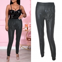 Fashion Sequins Leggings Sheathy Slim Tight Trousers