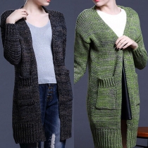 Fashion Long Sleeve Open-front Knitted Cardigan
