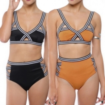 Sexy High Waist Hollow Out Bikini Set