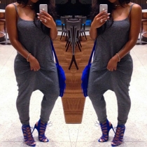 Chic Style Solid Color Sling Jumpsuits