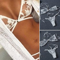 Sexy See-through Lace Bikini Set