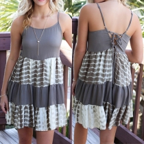 Sexy Backless Printed Sling Dress