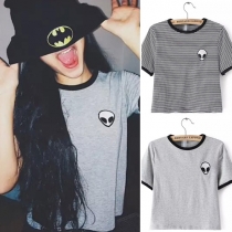 Fashion Short Sleeve Round Neck Casual T-shirt