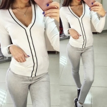 Fashion Long Sleeve All-match Knitted Cardigan
