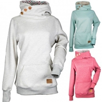Fashion Casual Front Pocket Long Sleeve Women's Sweatshirt 