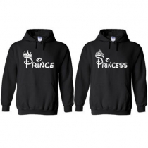 Fashion Letters Printed Long Sleeve Hoodie Couple Sweatshirt 