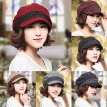 Fashion Contrast Color Peaked Cap Berets 