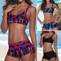 Fashion Sexy Digital Printed Two-piece Bikini Swimsuit