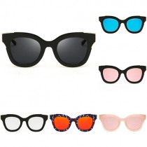 Retro Style Round Frame Anti-UV Sunglasses