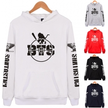 Fashion Letters Printed Long Sleeve Couple Hoodie