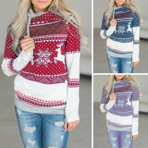 Fashion Long Sleeve Slim Fit Printed Casual Hoodie